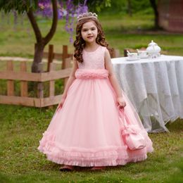 Güzel Sarı Yeşil Pembe Şarap Beyaz Mücevher Kızının Pageant Elbiseleri Çiçek Kız Elbiseler Kızın Doğum Günü/Parti Elbiseleri Kızlar Günlük Etekler Çocuk Giyim SZ 2-10 D327226