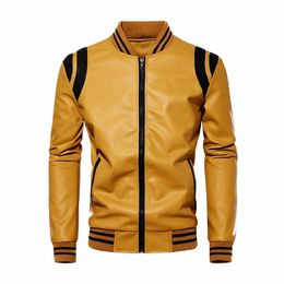 new autumn winter Motorcycle men jacket High quality brand Casual Biker Leather Jacket Male Coat Fleece Pu Overcoat US SIZE Z2Xr#