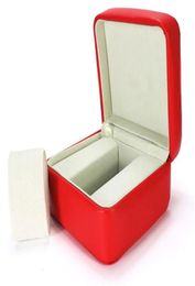 Luxuriöses neues quadratisches Rot für Omega-Box, Uhrenbroschüre, Karte und Papiere in englischer Uhrenbox, originale innere äußere Herren-Armbanduhr 275s251l7495258