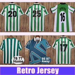 1997 1998 DENILSON OLIAS FINIDI Mens Retro Soccer Jerseys Long Sleeve 1995 1997 ALEXIS RERTO Home Grenn White Football Shirt Short Sleeve Adult Uniforms