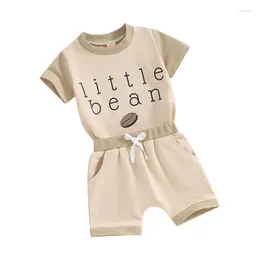 Clothing Sets Summer Infant Baby Boys Girls Shorts Set Short Sleeve Letter Print T-Shirt And Outfits Clothes