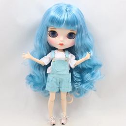 ICY DBS Blyth Doll No BL6227 Blue hair Carved lips Matte face Joint body 16 bjd ob24 anime girl 240311