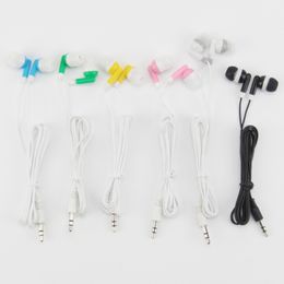 Colourful Wired Earphones Disposable Stereo In Ear Earbuds 3.5mm Classroom Headset for Cell Phone School Library Museum One Time Use