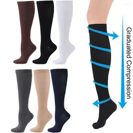 Men's Socks Soft Flight Stockings Knee High Anti-Fatigue Compression