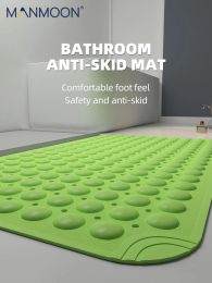 Mats MANMOON NonSlip Bathroom Mat Safety Massage Mat Suction Cup NonSlip Bathtub Carpet Large Size Anti Skid Pad TPE Mat