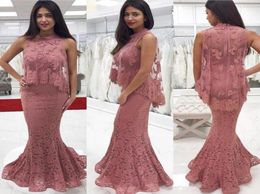 New high low mermaid lace long elegant evening dresses with wraps zipper back applique sleeveless prom gowns1161865