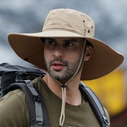 Sun Hat Wide Brim UV Protection Foldable Bucket Hat for Fishing Hiking Camping 12CM Brim Women Men Panama Hat 240320