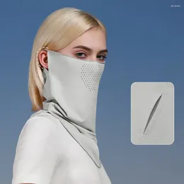 Scarves Solid Colour Silk Mask Elastic UV Protection Sun Proof Bib Face Cover Shield Neck Wrap Sports