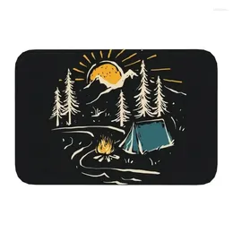 Carpets Camping Hiking Mountain Nature River Floor Door Kitchen Bath Mat Indoor Adventure Camper Doormat Entrance Rug Carpet Footpad