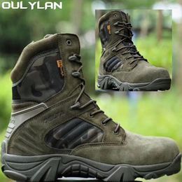 Fitness Shoes Training Outdoor Camping Combat Boots Leather Camouflage Desert Army Military Hiking Climbing