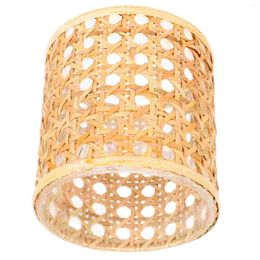 Candle Holders Rattan Shade Decor Simple Holder Glass Shades Candleholders Lampshade Decorative Cover Vintage Household