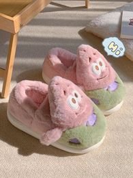 Slippers Parent-child Home Women Bedroom Non Slip Soft Sole Baby Shoes Winter Cute Plush Cotton Man Couple Slipper