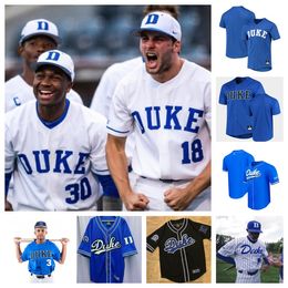 DUKE BLUE DEVILS 40 Tyler Albright 35 David Boisvert 46 Caleb McRoy baseball jersey 15 Collin Bosley-Smith 49 Owen Proksch 36 Jimmy Romano Custom stitched