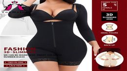 Full Body Shaper Woman Open Bust Bodysuit Waist Trainer Tummy Control Mid Thigh Trimmer Shapewear Fajas Sheath Reductive Girdle2666565324