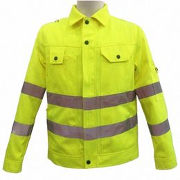 adult High Visibility Jacket Lg Sleeve Jacket Men's Work Reflective Jacket HV Orange/Yellow/Pink free ship e5ts#