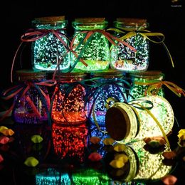 Storage Bottles Birthday Gift Fluorescent Glass Bottle Creative Night Glow Star Origami Starry Sky Glowing In The Dark Wish