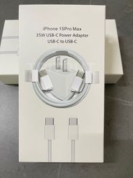 2 in 1 Set 35W PD Type C USB Charger Kit USB-C Cable Fast Charging EU US Plug Adapter Quick Chargers For iPhone 15 14 13 12 11 Pro Max and Samsung Android iPhone Charger