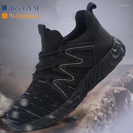 Fitness Shoes Outdoor Men Safety Large Size Anti-piercing Flying Fabric Protective Shoe Lightweight Breathable Sports Climbing Boots