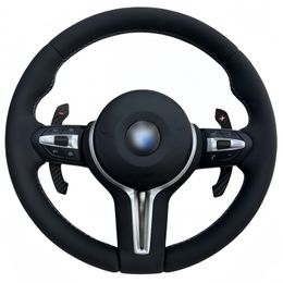 Suitable for BMW steering wheel leather+carbon fiber long paddles