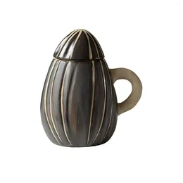 Mugs Funny Ceramic Mug With Lid Cute Water Tumbler Cup Gift Thickened Handle For Tea Milk Beverage Orange Juice