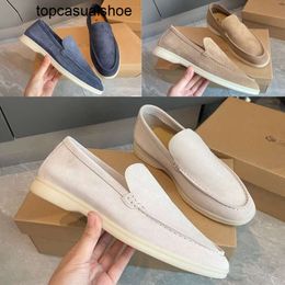 Loro Piano LP LorosPianasl Shoes High-quality Casual Shoes Loafers Mens Flat Low Top Suede Cow Leather Oxfords Moccasins Summer Walk Comfort Loafer Slip on