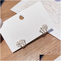 Stud Earrings Shela Snowflake For Women Trendy Fashion Jewellery Dangle Pendientes Wholesale S925 Sterling Sierpin High Quality Drop Del Ot9Wb
