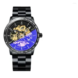 Wristwatches Watch Men's Mechanical Student Trend Hollowing Out Automatic Top Ten Waterproof Models.