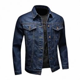 jeans Coat for Men Blue Autumn Slim Fit Denim Jackets Man Cheap Price Stylish Designer Vintage Cowboy Loose Winter Outerwear Low K5bK#