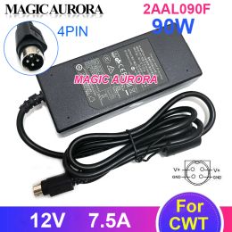 Adapter Genuine CWT 12V 7.5A 90W 2AAL090F AC Adapter Charger CAM090121 For NETGEAR READYNAS ULTRA 4 RND4B RNDU4000 Power Supply 4pin
