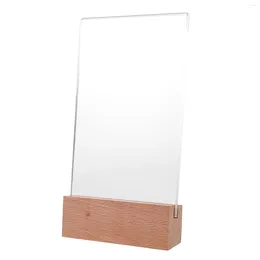 Decorative Plates A5 Honor Certificate Box Stand Sign Holder With Base Display Shelf Diploma For Table Picture Frames Acrylic Rack