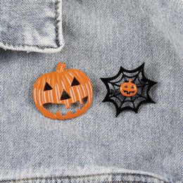 Halloween horror pumkin dark spider brooch Cute Anime Movies Games Hard Enamel Pins Collect Cartoon Brooch Backpack Hat Bag Collar Lapel Badges