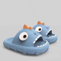 Summer shark slippers for men and women cartoon home bathroom non slip platform soled outdoor sandals u6xb#