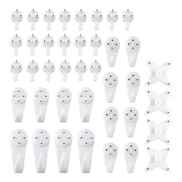 Wall Clocks 40Pcs Invisible Nail Screws Hooks Picture Hangers Traceless Po Hook Multi Function Painting Frame Hanger