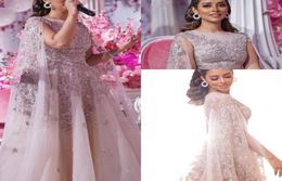 Arabic Evening Gowns Capped Dubai Tulle Lace Applique Elegant Prom Party Formal Dresses Plus Size Special Occasion Dresses6828951