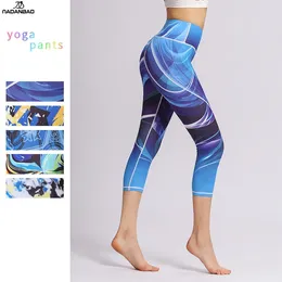 Yoga Outfits NADANBAO 2024 Women Fitness Pants Slim Printed Leggings Tracksuits Seven-minute Running