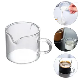 Wine Glasses 2 Pcs Double Mouth Milk Cup Mini Espresso Machine Baking Coffee Soy Sauce Double-mouth Mug Glass Children Office Cups