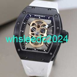 Men's Wristwatch Richardmills Luxury Watches Mens Rm52-01 Ceramic Skull Hollow Mens Watch HB6X