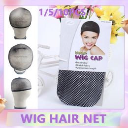 1/5/10PCS Black Hair Net Mesh Weaving Making Caps Weaving Cap Hairnets Opend At One Ends Hair Styling Accessories for Wig Hot