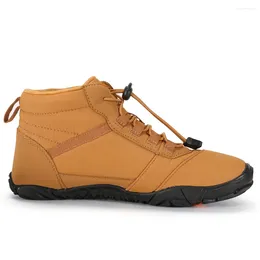 Fitness Shoes Men Women Military Boots Yellow Waterproof Anti Slip Plush Lined For Travel Climbing Hiking