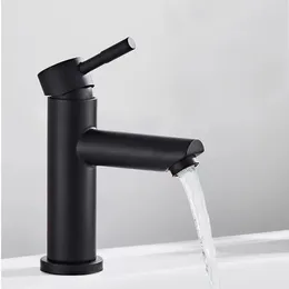 Bathroom Sink Faucets Luxury MaBlack Vanity Water Faucet Single Handle Cold Basin Mixer Tap