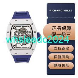 Men's Wristwatch Richardmills Luxury Watches Rm055 White Ceramic Japan Limited Edition Mens Fashion Leisure Business Sports Watch HB1F