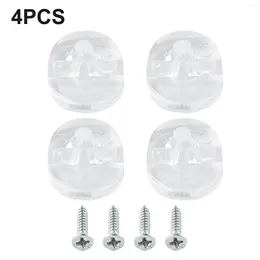 Frames 4PCS Mirror Wall Clips Fixing Kit Frameless Glass Bracket Mounting Hanging Clear Clamp With 4 Screws