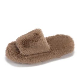 Slippers Slippers Sweet lovely ome Plus slipper soft comfortable keep warm coon soes Plaorm fasion slides winter womens H2403268DN7