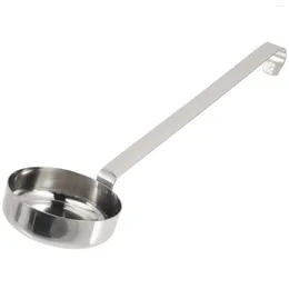 Spoons Flat Bottom Spoon Pizza Sauce Metal Portion Serving Stainless Steel Long Handle Ladle