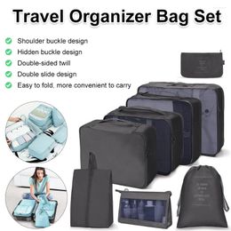 Storage Bags 8Pcs/set Travel Organizer Large Capacity Luggage Portable Packing Set Cases Clothe Shoe Pouch