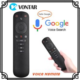 Keyboards G50S Voice Remote Control Air Mouse Gyroscope2.4G Wireless with IR Learning Microphone for Android TV Box X3 Pro H96 Max X96 Max