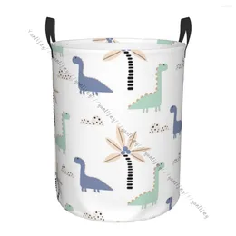 Laundry Bags Bathroom Basket Cute Baby Dino Forest Folding Dirty Clothes Hamper Bag Home Storage