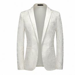 fi Men's Casual Boutique Busin Blazer Persalized Patterned Design Evening Dr Suit Male Slim Fit Blazers Jacket Coat h0sN#