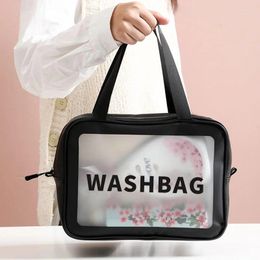 Cosmetic Bags Makeup Bag Organiser Large Capacity Wash Gargle Waterproof Bath Translucent Frosted Receive Package Customization