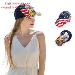 New American Patriotic Day Printed Breathable Adjustable Men's Women's Baseball Caps with Shading and Sun Protection for Adults